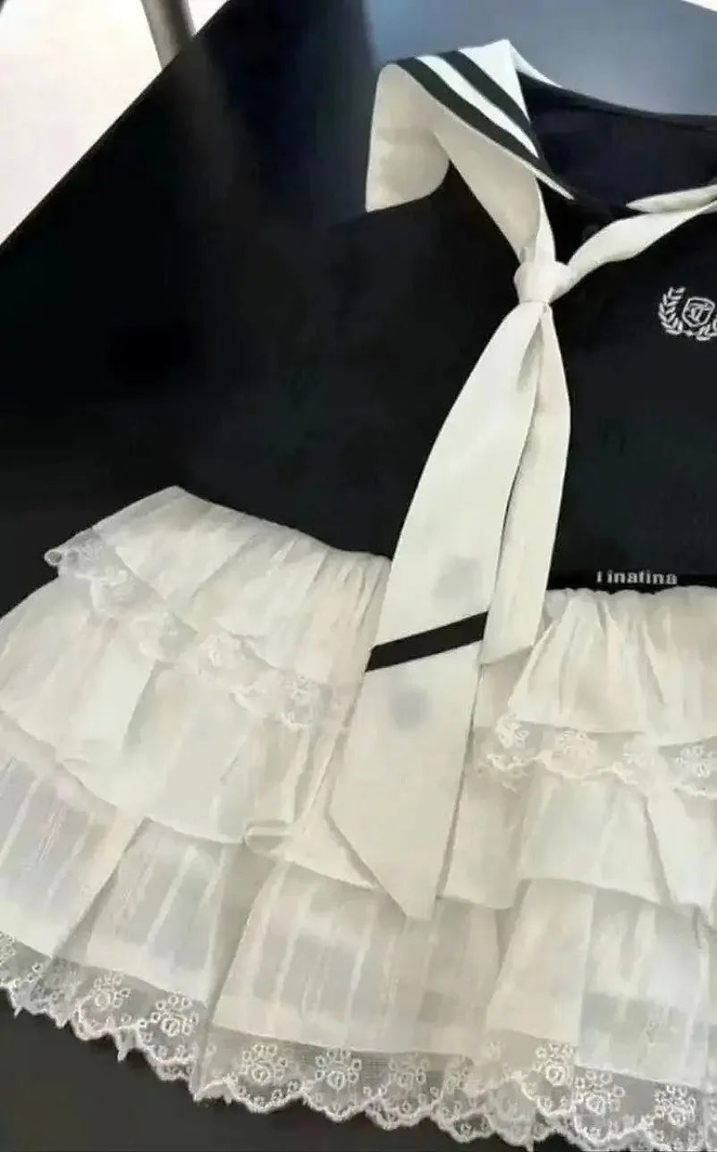 2025 Children's Clothing Baby Girls Summer Cute Sets, T-shirt  + Skirts   Princess Elegant  Suits  New 3-8T