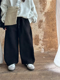 Children Clothing 2025 Spring Autumn New Fashion Korean Style Casual Sweatpants Boys and Girls Loose Solid Color Knitted Pants