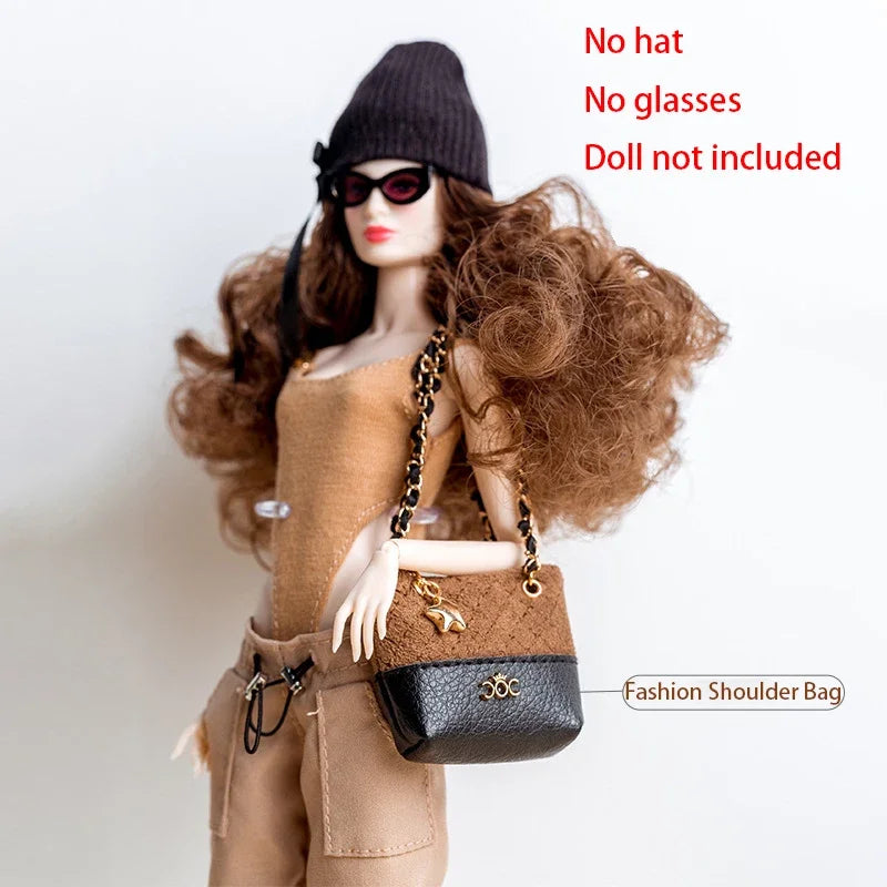 30cm Supermodel Clothes Accessories Winter Retro Jacket/Luxury Fur Fashion Classic Trench Coat Set For 1/6 Babi FR Xianxian Doll