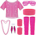 90s 80s Outfit Accessories 80s Costume Accessory Set 80s Clothing Typical Off Shoulder Mesh Shirt halloween costume accessories