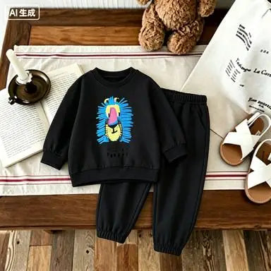 Children's Clothing Printed Hoodie Jacket For Boys And Girls Toddler Top+pants Fashionable Sportswear Casual Sportswear