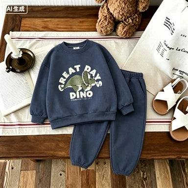 Children's Clothing Printed Hoodie Jacket For Boys And Girls Toddler Top+pants Fashionable Sportswear Casual Sportswear