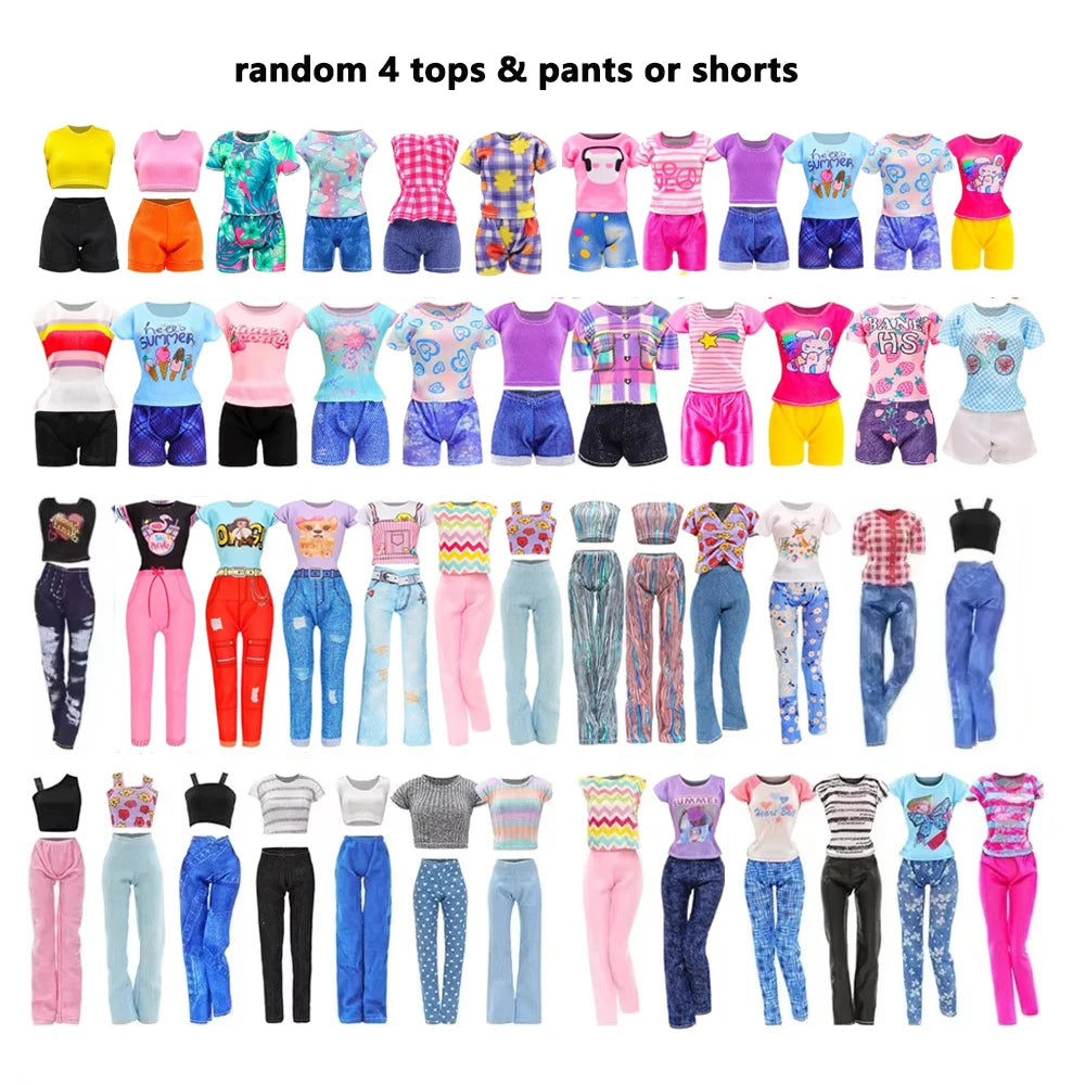 50 PCS Clothes Accessories for 11.5''/30cm Dolls Fashion Gowns Dresses Casual Outfits Swimsuits Shoes Necklace Glasses Kids Gift