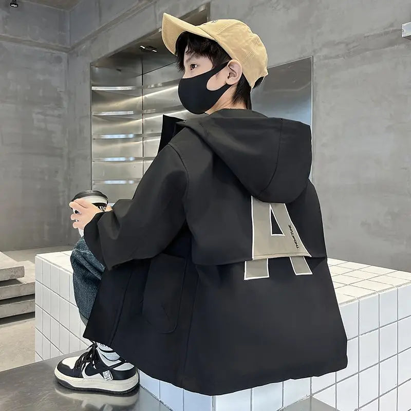 Children's Clothing Spring Autumn Outfit Outdoor Jackets for big Boy 2025 New Childhood Coats Hooded Work Clothes for Teenagers