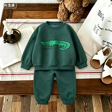 Children's Clothing Printed Hoodie Jacket For Boys And Girls Toddler Top+pants Fashionable Sportswear Casual Sportswear